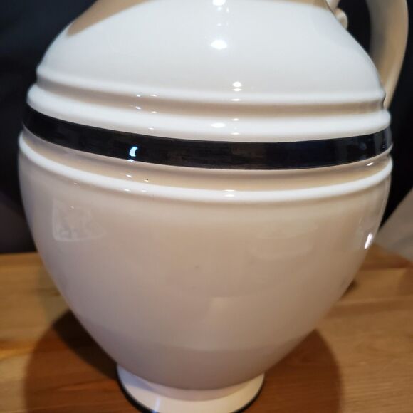 Farval Ceramics Large Pitcher Black & White, Handcrafted In Portugal - Picture 7 of 10